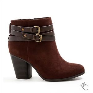 Torrid buckle ankle boots